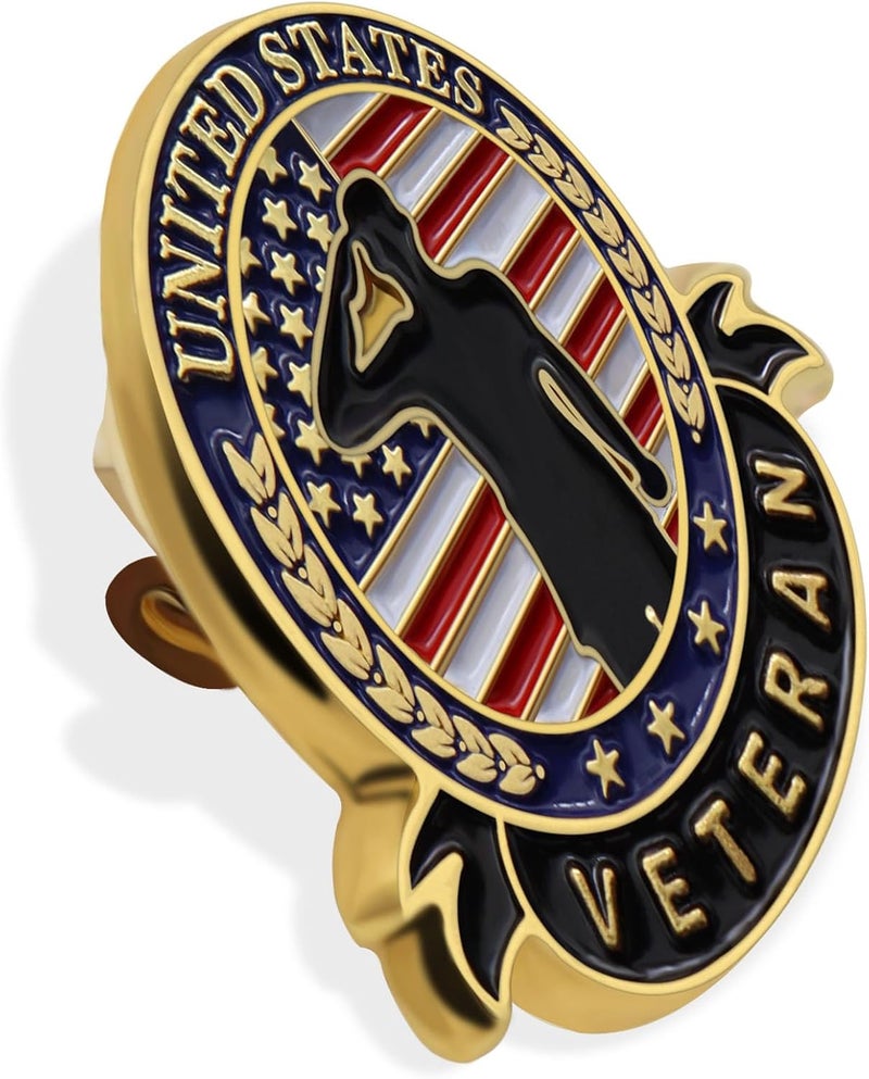 MIDLE Store 10/20/50/100 Pcs US Veteran Pins– Patriotic American Flag Veterans Day Lapel pin Badge Brooch Memorial Day Military Patriotic Decorations Gifts - Image 2
